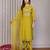Women olive green floral roman kurta set