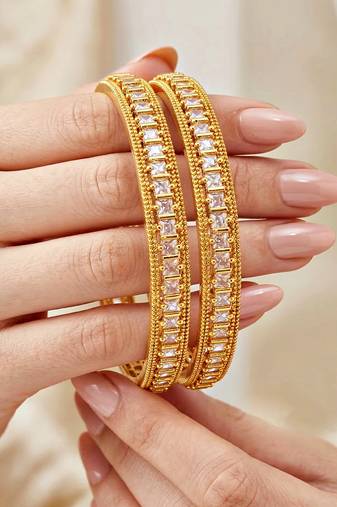 Gold peacock ad pink green bangle