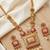 Lucky jewellery gold-plated ruby color traditional necklace set