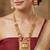 Lucky jewellery gold-plated ruby color traditional necklace set