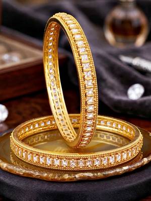 Gold peacock ad pink green bangle 4