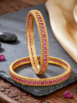 Gold peacock ad pink green bangle 5