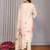 Women cream floral chanderi kurta set