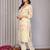 Women off white floral chanderi kurta set