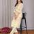 Women off white floral chanderi kurta set