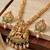 Lucky jewellery gold-plated laxmi idol temple necklace set