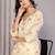 Women off white floral chanderi kurta set