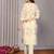 Women off white floral chanderi kurta set