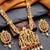 Lucky jewellery 18k gold-plated ram parivar temple necklace set