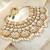 Lucky jewellery traditional kundan white jewellery set | bridal style royal ethnic necklace set