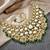 Lucky jewellery gold plated kundan green beads bridal jewellery set traditional designer statement