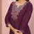 Women magenta floral roman kurta set