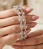 Gold temple floral laxmi bangle pink green