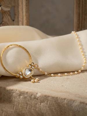Lucky jewellery bridal kundan necklace set for women traditional indian wedding jewellery set 5