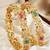 Gold laxmi floral ad bangle pink green