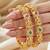 Gold laxmi temple ad bangle green stone