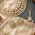 18 kt gold plated pink mint kundan bridal necklace set with tikka & nath