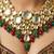 18 kt gold plated maroon green kundan bridal & semi-bridal necklace set