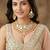 18 kt gold plated peach kundan bridal & semi-bridal necklace set