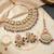 18 kt gold plated magenta green kundan bridal & semi-bridal necklace set
