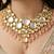 18 kt gold plated peach kundan bridal & semi-bridal necklace set