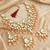 18 kt gold plated peach kundan bridal & semi-bridal necklace set
