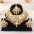 18 kt gold plated peach kundan bridal & semi-bridal necklace set
