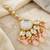 18 kt gold plated peach kundan bridal & semi-bridal necklace set