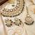 18 kt gold plated maroon green kundan bridal & semi-bridal necklace set