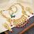 Antique gold-tone peacock temple necklace set with earrings for wedding wear