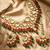 18 kt gold plated red green kundan bridal & semi-bridal necklace set