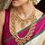Exquisite ethnic gold plated choker and long necklace set
