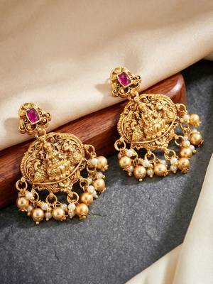 Traditional antique gold-tone temple jewellery 5