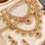Exquisite ethnic gold plated choker and long necklace set