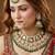 18 kt gold plated kundan bridal & semi-bridal necklace set with tikka & nath