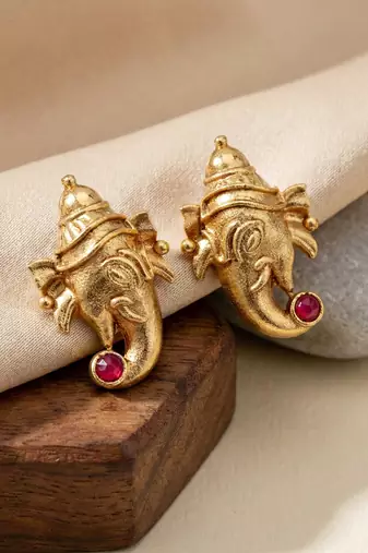 Traditional gold-tone lord ganesha necklace