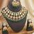 18 kt gold plated kundan bridal & semi-bridal necklace set with tikka & nath