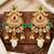 Lucky jewellery gold-plated ruby & green color long traditional necklace set