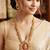 Lucky jewellery gold-plated ganesh idol temple ruby & green color necklace set
