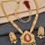 Lucky jewellery gold-plated ganesh idol temple ruby & green color necklace set