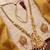 Lucky jewellery gold-plated laxmi idol temple ruby & green color necklace set