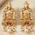 Lucky jewellery gold-plated ganesh laxmi ruby & green color temple necklace set