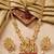 Lucky jewellery 18k gold-plated ram parivar ruby & green color necklace set