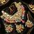 18 kt gold plated multi color kundan bridal & semi-bridal necklace set