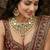 18 kt gold plated white kundan bridal & semi-bridal necklace set