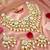 18 kt gold plated white kundan bridal & semi-bridal necklace set