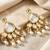 18 kt gold plated white kundan bridal & semi-bridal necklace set