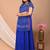 Blue bandhej georgette dress