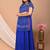 Blue bandhej georgette dress