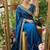Blue Color embroidery sequence work Silk Saree